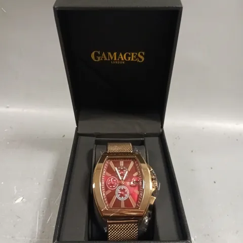 GAMAGES DIVERGENCE ROSE DIAL WATCH 