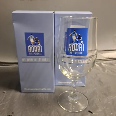 LOT OF 2 RODRI EXCEPTIONAL BEER GLASSES