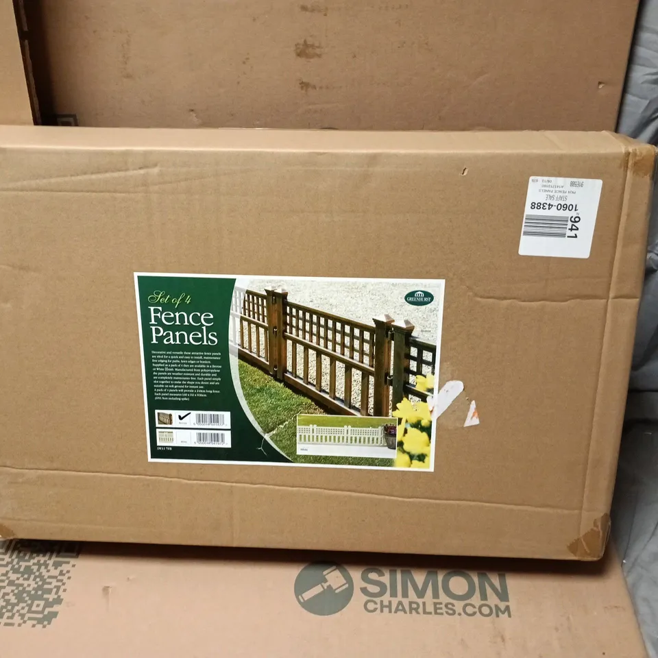 GREENHURST BRONZE GARDEN FENCE PANELS – SET OF 4 (FENCING)