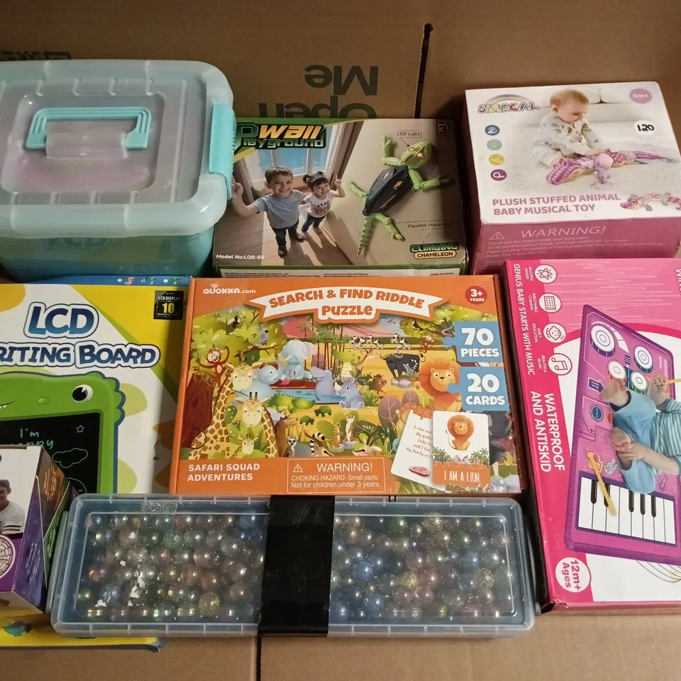 KIDS' TOY BUNDLE: LCD WRITING BOARD, 70-PIECE PUZZLE & MUSICAL KEYBOARD – BOXED
