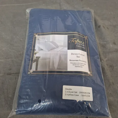 BOX OF 15 ASSORTED NAVY BLUE DUVET SETS - DOUBLE