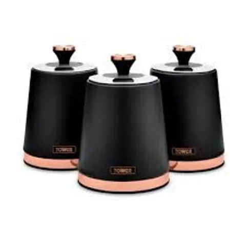 BOXED TOWER T826131 CAVALETTO PIECES OF 3 STORAGE CANISTERS FOR TEA/COFFEE