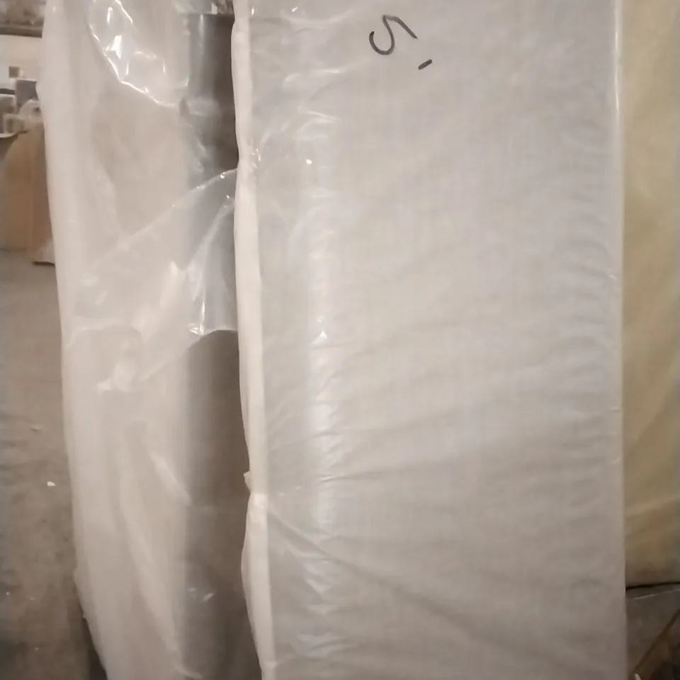 WRAPPED 5FT KING  COMFORT DIVAN MATT SET IN GREY  WITH HEADBOARD 3 PIECE 