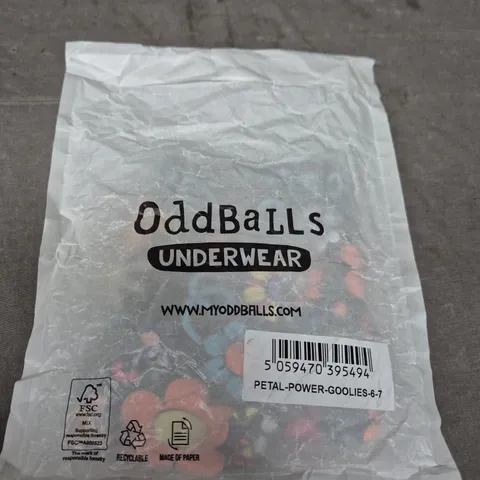ODDBALLS UNDERWEAR – PETAL POWER GOODLIES (6-7) 