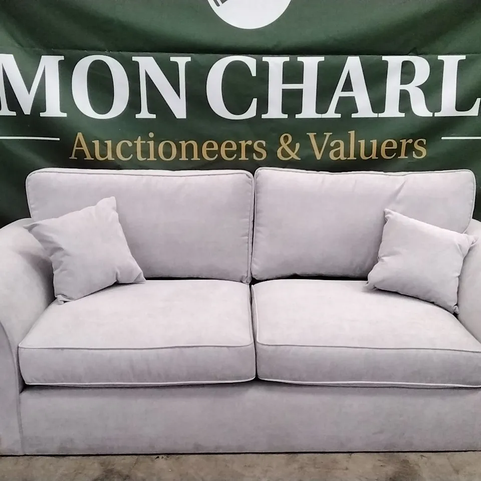 QUALITY DESIGNER BEATRICE 3 SEATER SOFA - GREY FABRIC