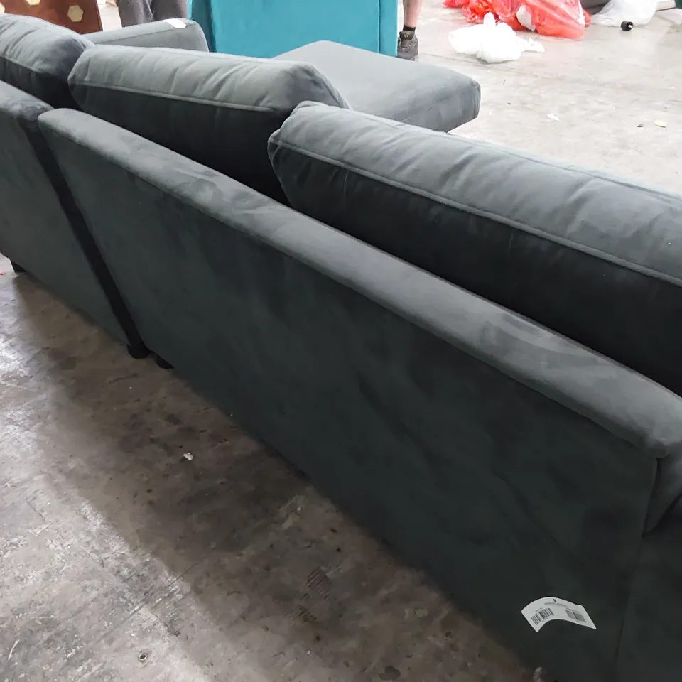 QUALITY BRITISH DESIGNER LOUNGE Co. CHAISE CORNER SOFA CHARCOAL FABRIC 