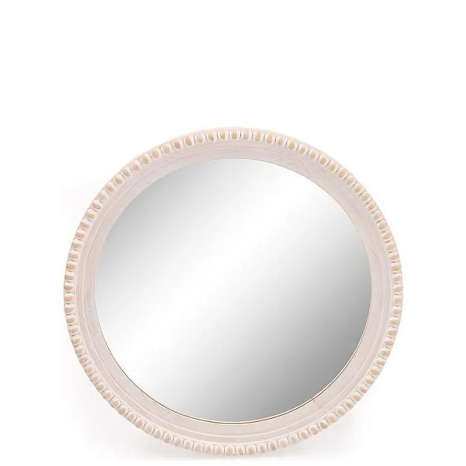 BOXED WOODEN BOBBIN CIRCLE MIRROR 60cm (1 BOX)