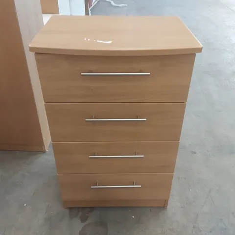 FULLY ASSEMBLED LYNDALE 4 DRAWER 58CM W CHEST OF DRAWERS COLOUR: ENGLISH OAK