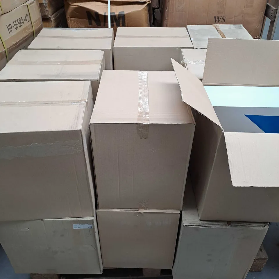 PALLET OF APPROXIMATELY 16 X2 LIGHTS BLUE METAL COOLIE STYLE PENDANTS - COLLECTION ONLY