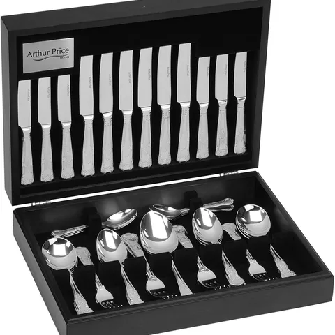 ARTHUR PRICE EVERY DAY 58-PIECE KINGS 8-PERSON CANTEEN SET, STAINLESS STEEL, SILVER