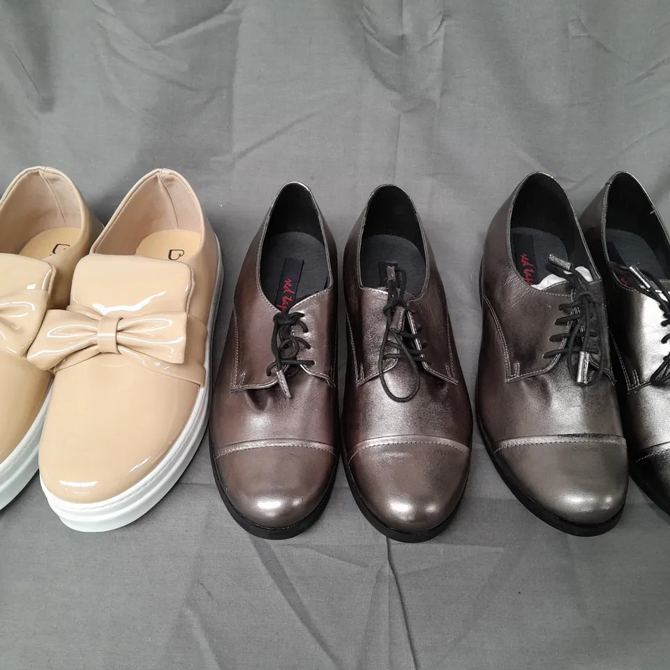 BOX OF APPROXIMATELY 10 ASSORTED PAIRS OF SHOES AND FOOTWEAR ITEMS IN VARIOUS STYLES AND SIZES TO INCLUDE KELSI, RED TAPE, ETC