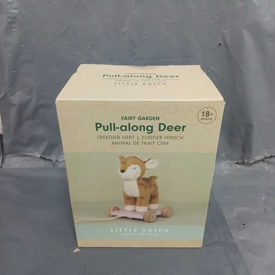 BOXED AND SEALED FAIRY GARDEN PULL-ALONG DEER 