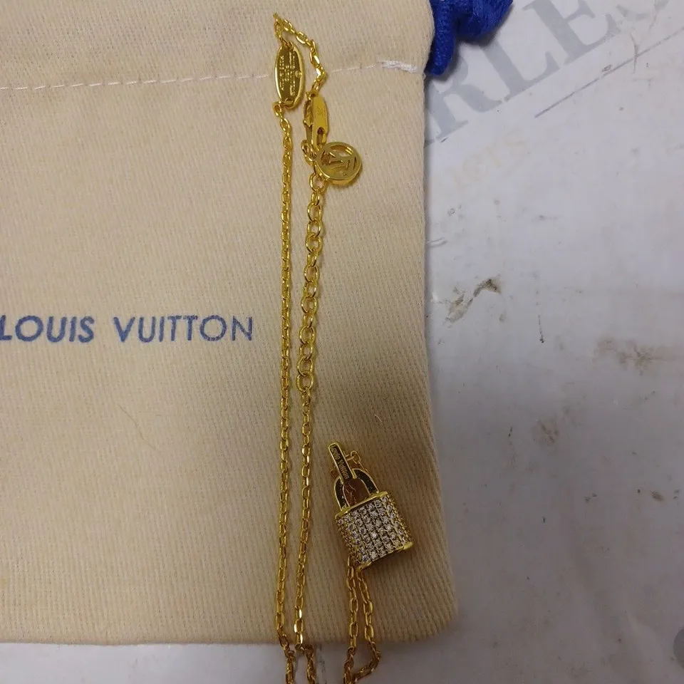 BOXED LOUIS VUITTON PADLOCK NECKLACE