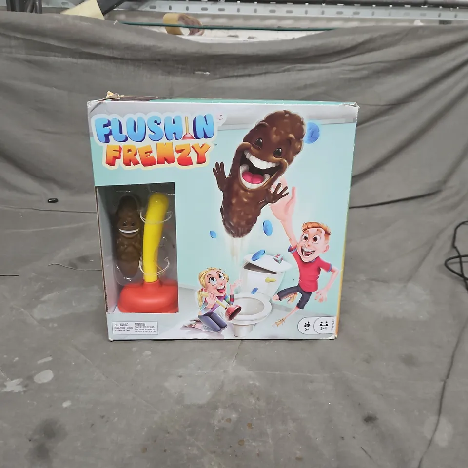 FLUSHING FRENZY TOY – TOILET PLUNGER FIGURE, BOXED 