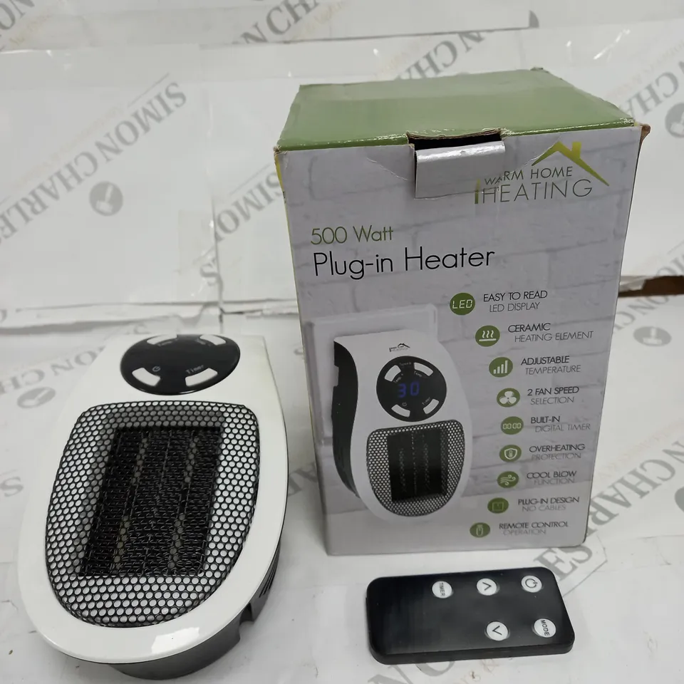 BOXED 500 WATT PLUG-IN HEATER