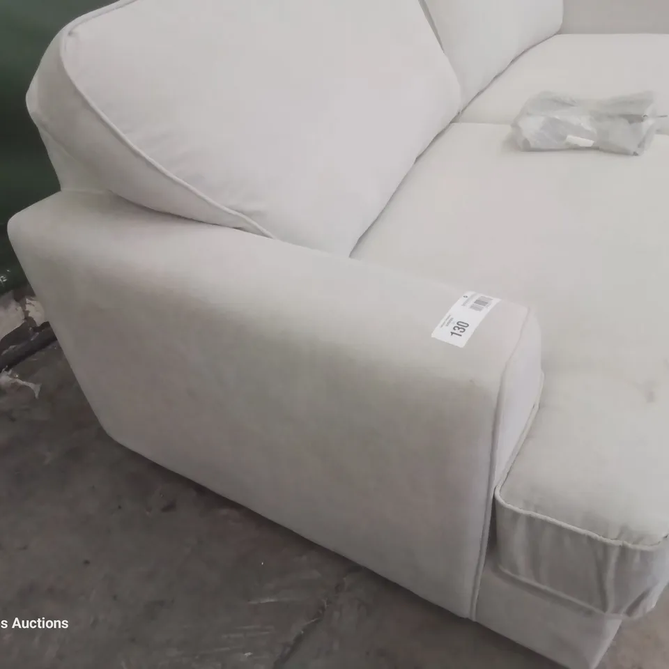 DESIGNER THREE SEATER SOFA NATURAL FABRIC 
