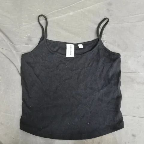 COLLUSION WOMEN'S BLACK SLEEVELESS TOP, UK 14 (EU 42, US 10)