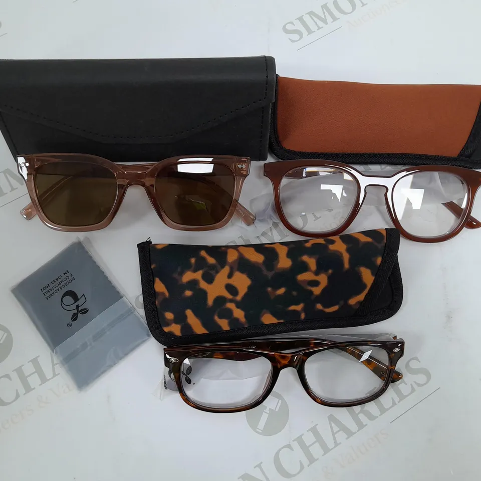 HUMMINGBIRD SUNGLASSES & READERS - GREY AND BROWN/RED