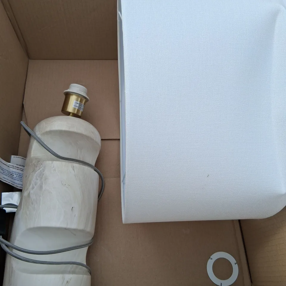 SCULPTURAL MARBLE TABLE LAMP - COLLECTION ONLY