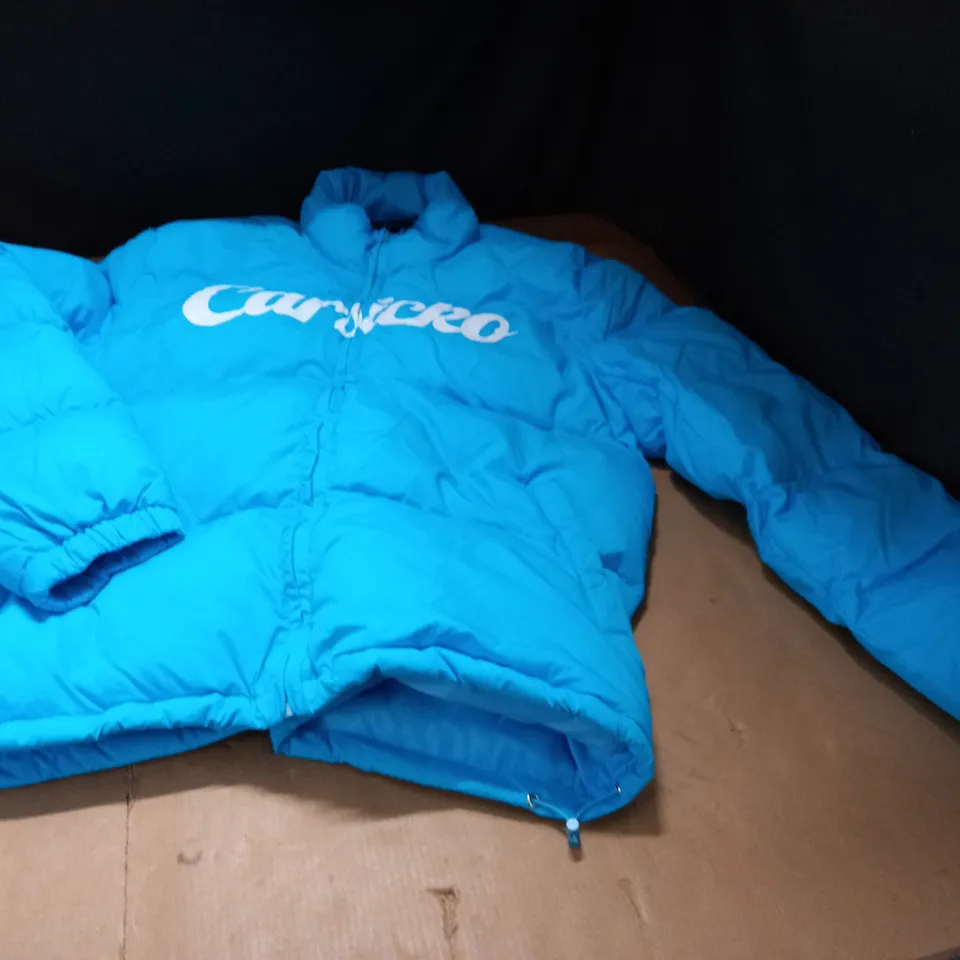 BRANDED BLUE BUBBLE JACKET SIZE L