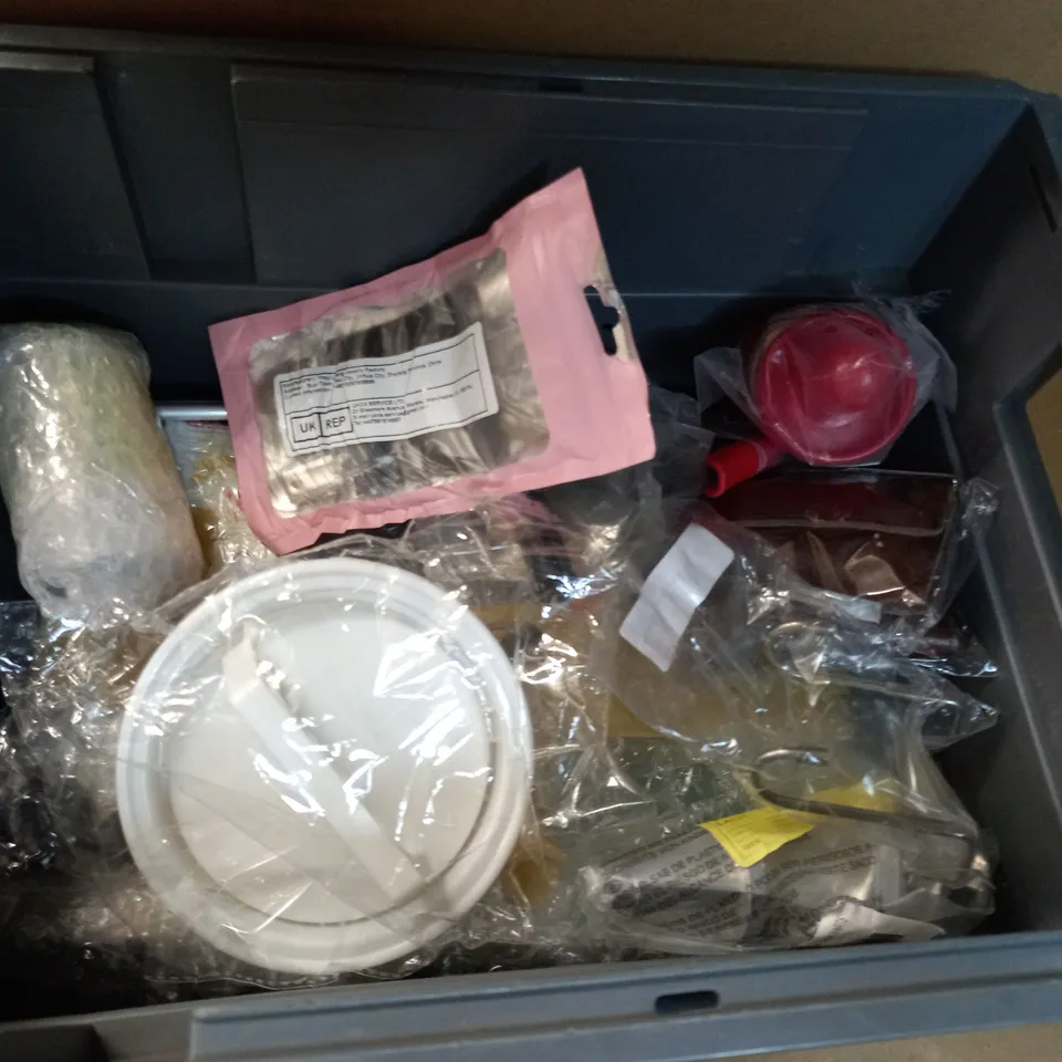 LOT OF APPROXIMATEY 12 ITEMS TO INCLUDE AMAZON FIRE TV REMOTE, ELECTRONIC WATER TIMER, SET OF GLASS COASTERS, ETC