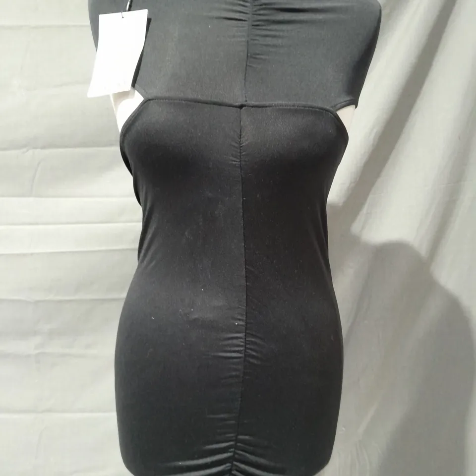 BERSHKA BACKLESS DRESS IN BLACK SIZE XS