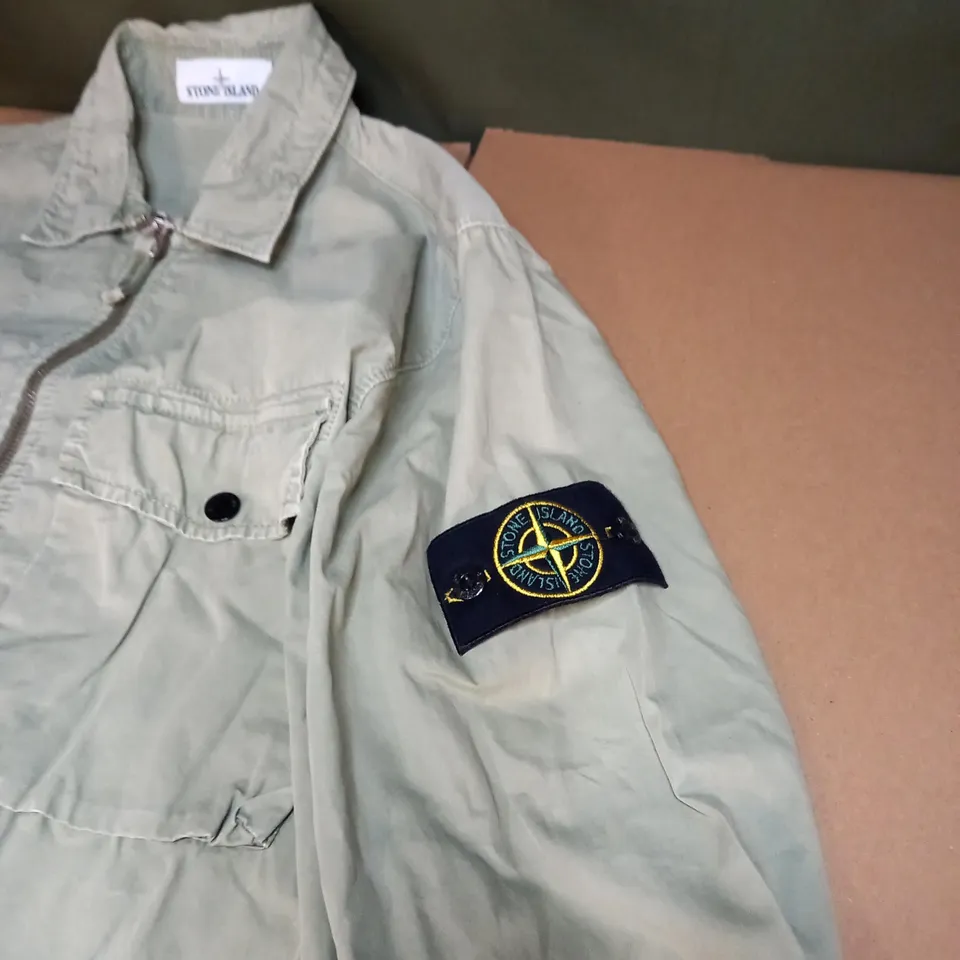 MENS KHAKI STONE ISLAND JACKET SIZE UNSPECIFIED