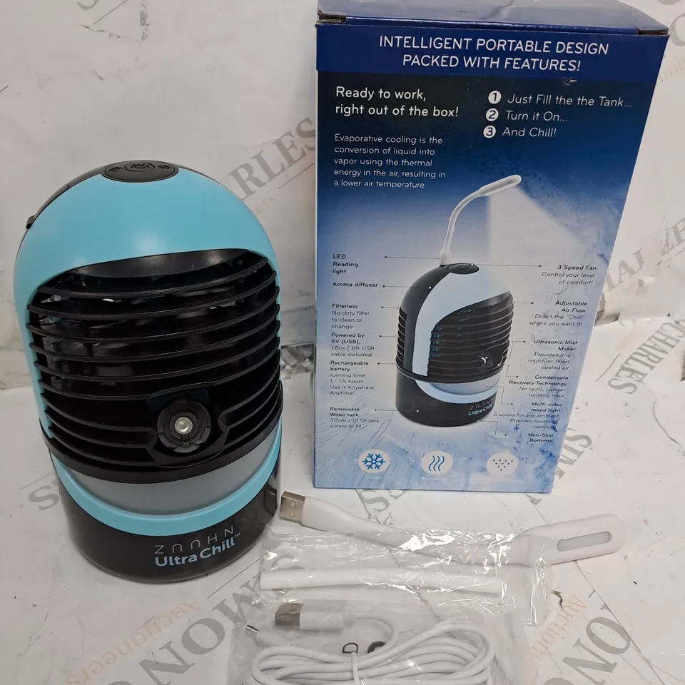 THANE ZAAHN ULTRA CHILL PORTABLE PERSONAL AIR COOLER