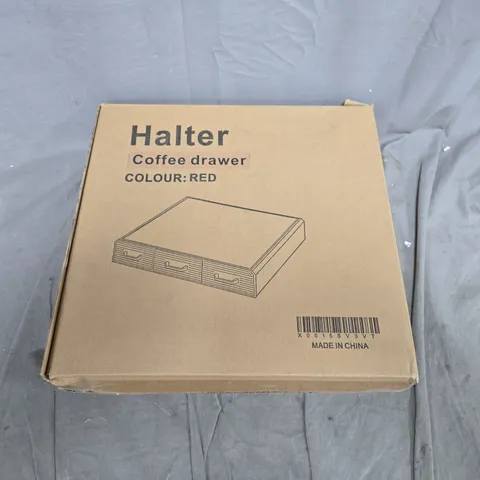 HALTER COFFEE DRAWER – RED - boxed 