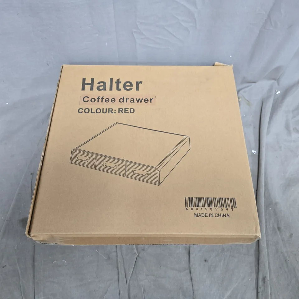 HALTER COFFEE DRAWER – RED - boxed 