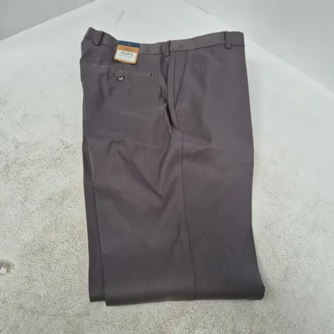 CHARLES TYRWHITT CHARCOAL GREY SLIM FIT NON-IRON TROUSERS – 36W X 34L