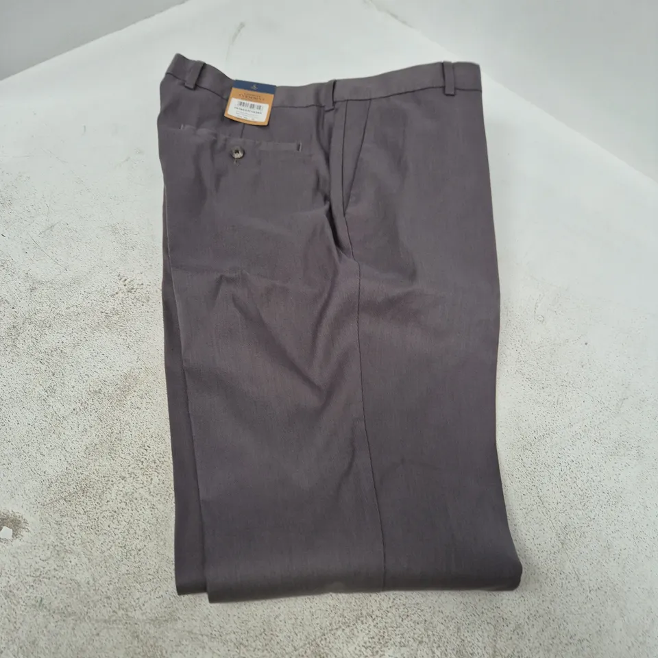 CHARLES TYRWHITT CHARCOAL GREY SLIM FIT NON-IRON TROUSERS – 36W X 34L