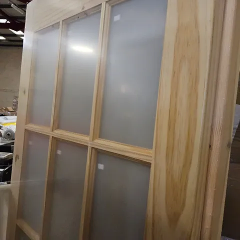 KNOTTY PINE 15 LITE OBSCURE GLAZED INTERNAL DOOR 2032 × 813mm
