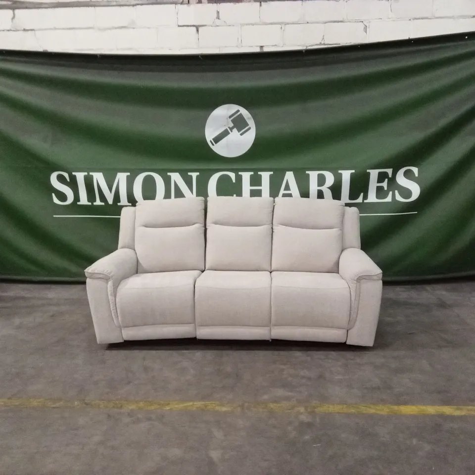 MIRO 3 SEATER MANUAL FABRIC RECLINER SOFA RRP £999
