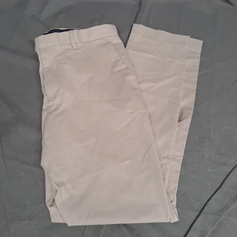 MOSS CASUAL SLIM FIT TROUSERS IN BEIGE SIZE 34L