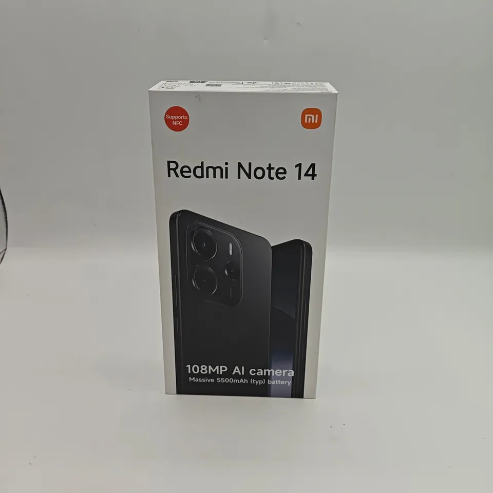 BOXED MI REDMI NOTE 14 6/128GB ROM IN MIDNIGHT BLACK - 24117RN76E