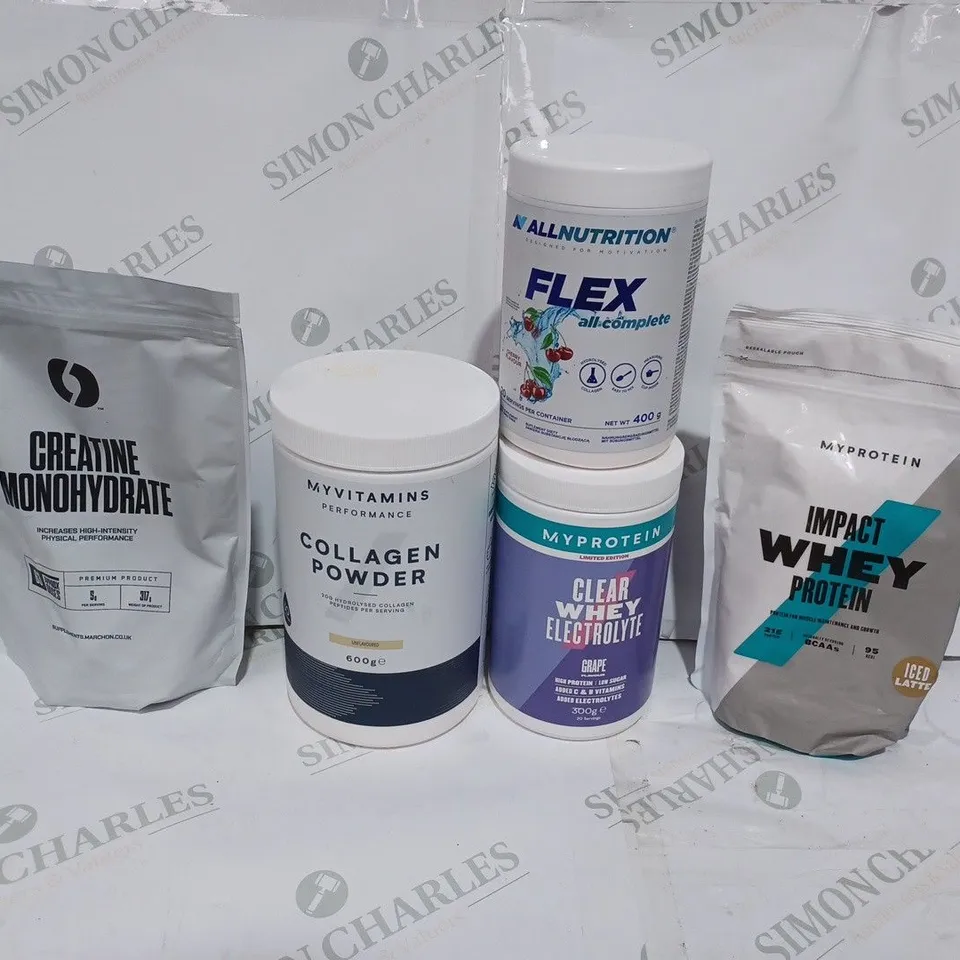 LOT TO CONTAIN 5 X ASSORTED ITEMS OF PROTEIN & NUTRITIONAL POWDERS 