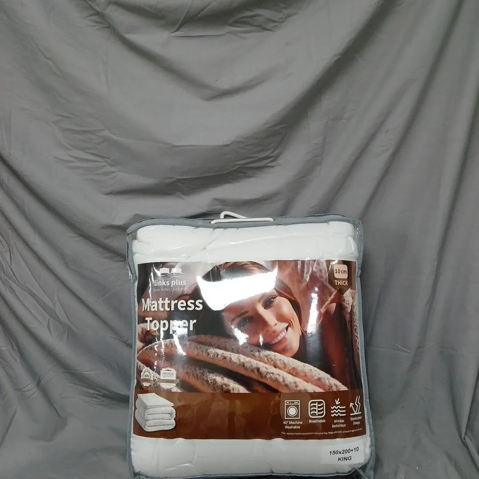 LINKS PLUS MATTRESS TOPPER – KING SIZE 150X200 CM, 10 CM THICK, SEALED PACKAGING