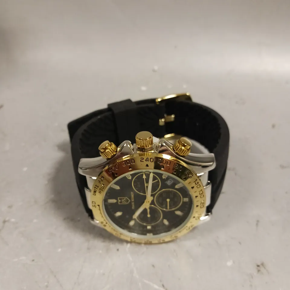 MENS FRANK SCHMIDT WATCH – MULTI FUNCTION SUB DIALS WITH DATE – HQ RUBBER SPORTS STRAP