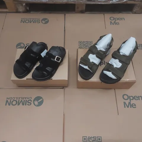 PALLET CONTAINING APPROXIMATELY 225x BRAND NEW ASSORTED DESIGNER SHOES INCLUDING: SIMPLY BE SANDALS, ANTHOLOGY SANDALS ECT