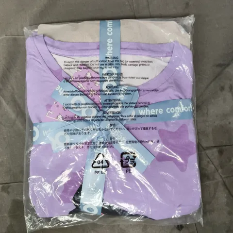 BAGGED OODIE SLEEP TEE - LIGHT PURPLE KUROMI - ONE SIZE