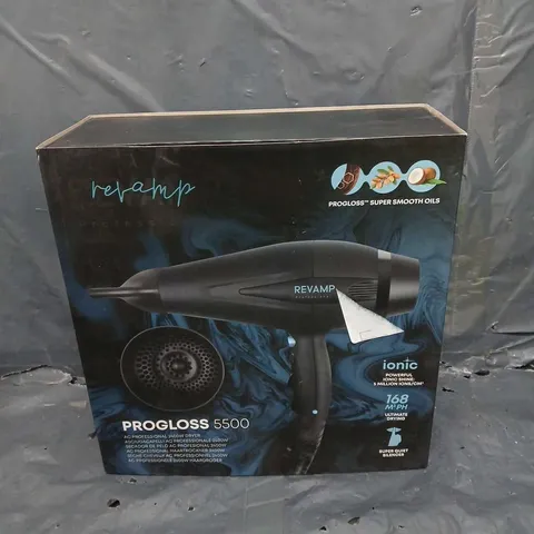 BOXED REVAMP PROGLOSS 5500 AC PROFESSIONAL 2400W DRYER