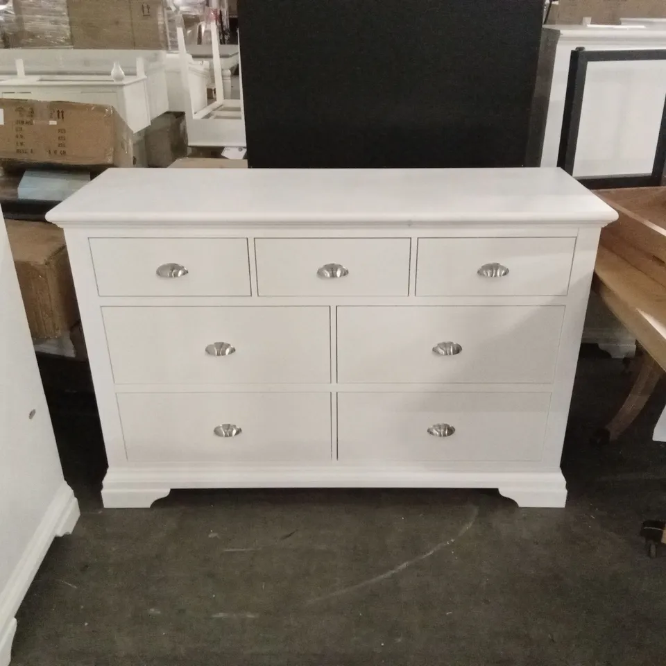 QUALITY DESIGNER HAMPSTEAD WHITE 3+4 DRAWER CHEST