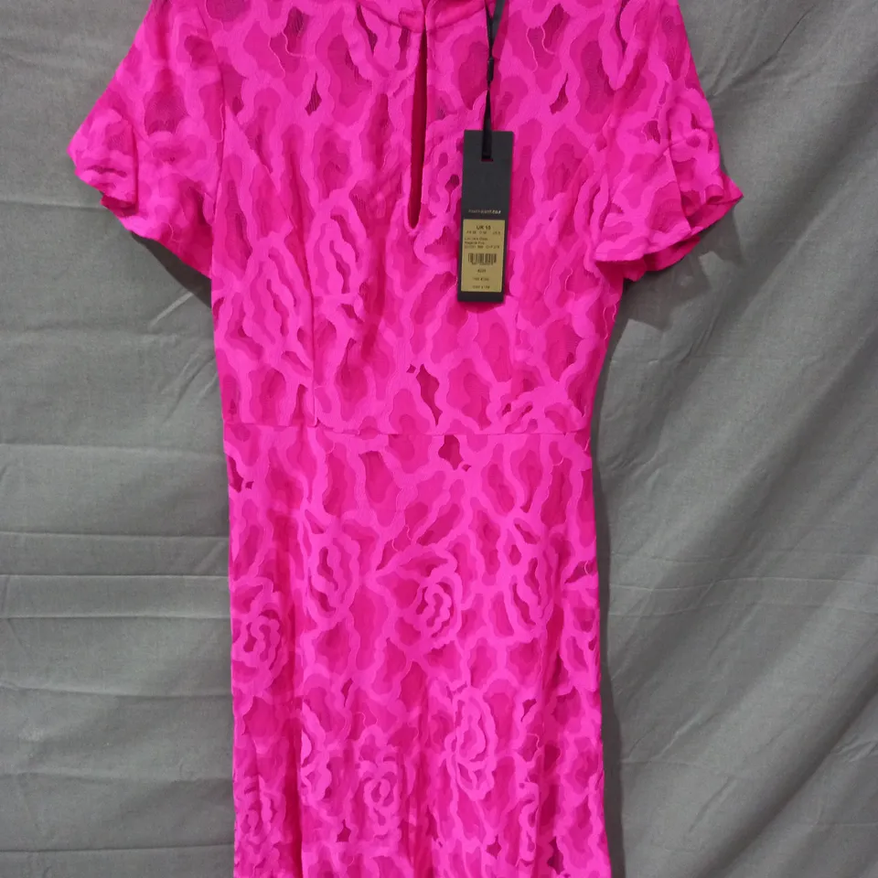 PHASE EIGHT LULU LACE DRESS IN MAGENTA PINK - UK 10