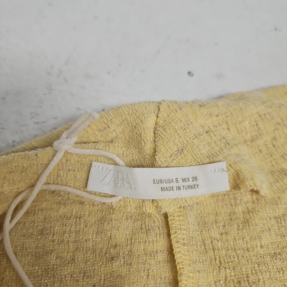 ZARA MUSTARD YELLOW KNIT TOP – WOMEN'S UK 8-10 (EU S / US S), MADE IN TURKEY
