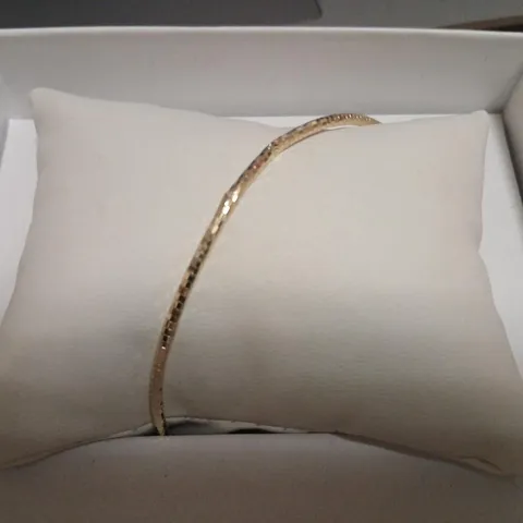 GOLD 9CT ITALIAN GOLD DIAMOND CUT SLIP ON BANGLE 1G 