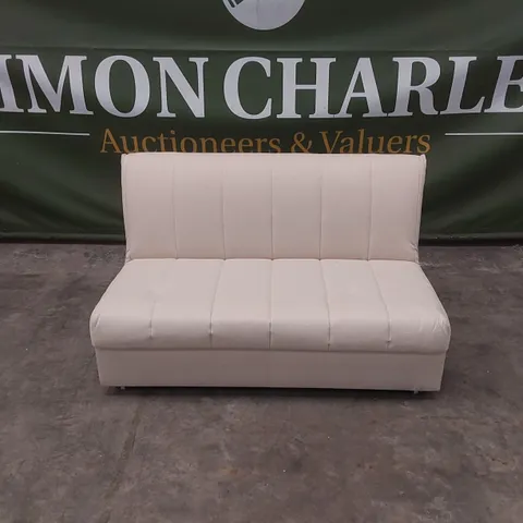 QUALITY DESIGNER APPLEY 3 SEATER SOFA BED - CREAM