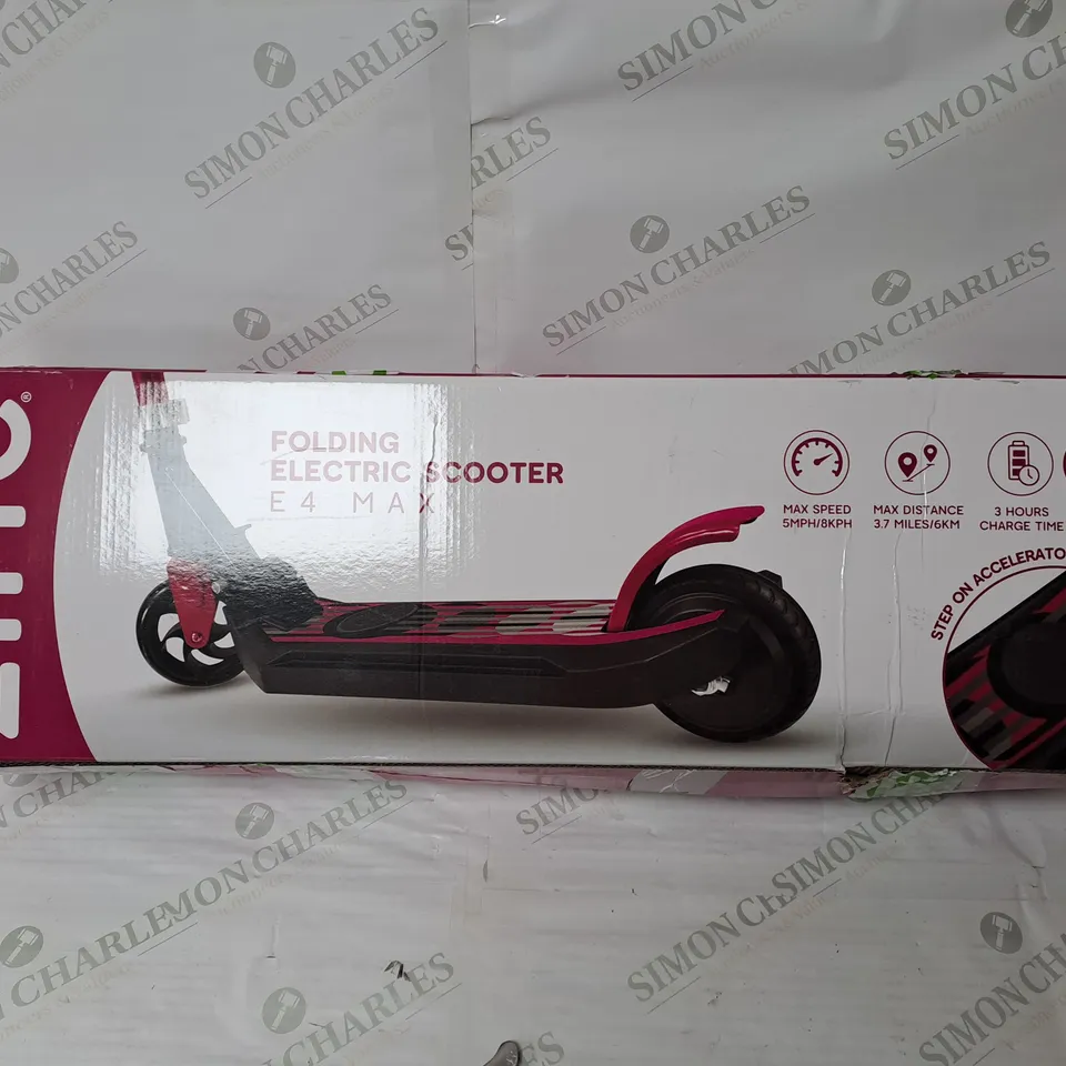 BOXED ZINC E4 MAX ELECTRIC SCOOTER IN PINK RRP £139.99