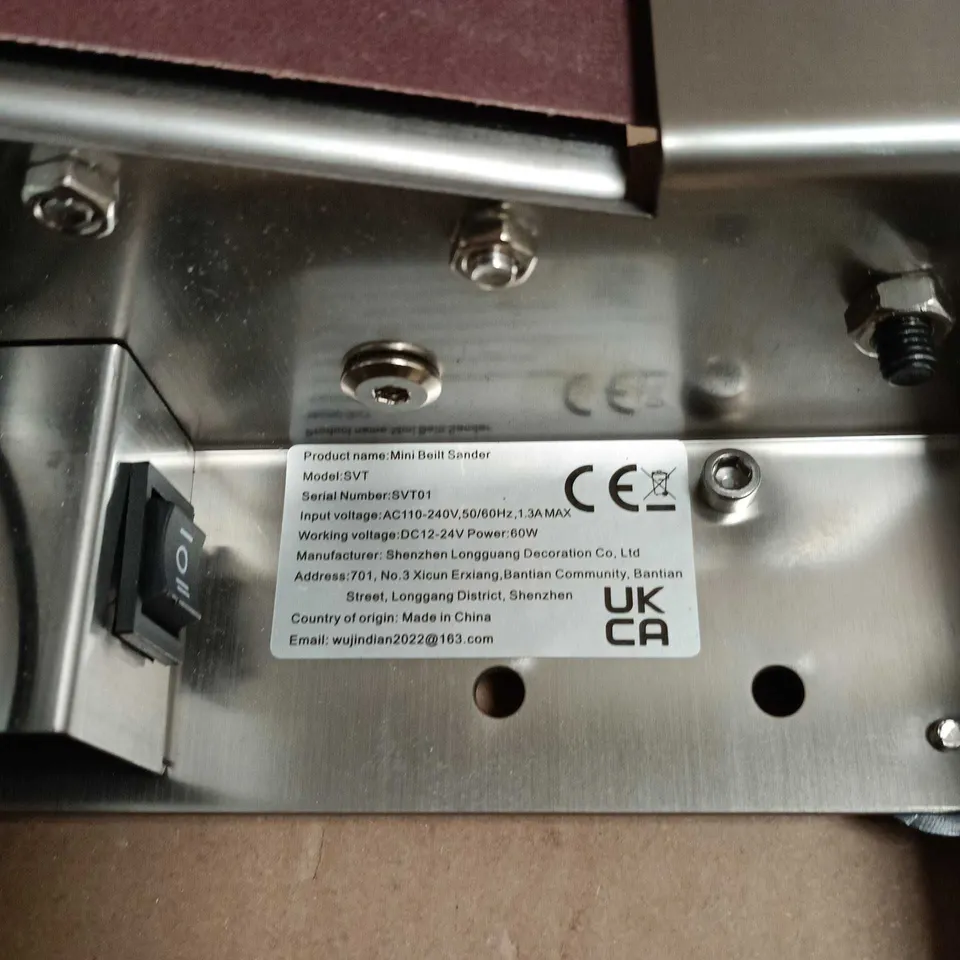 MINI BELT SANDER WITH ACCESSORIES