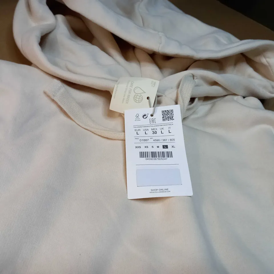 PULL&BEAR STONE HOODIE - LARGE